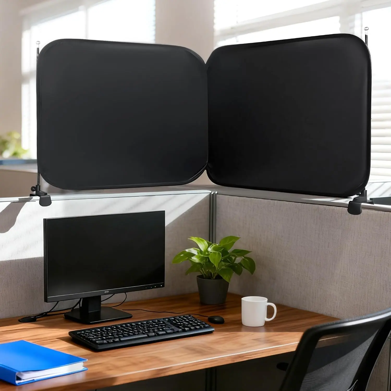 Adjustable Angle Cubicle Shade, Foldable Office Cubicle and Desk Shade for Light  Workers, Portable Cubicle Shade Canopy for Working Partitions Corner  Accessories