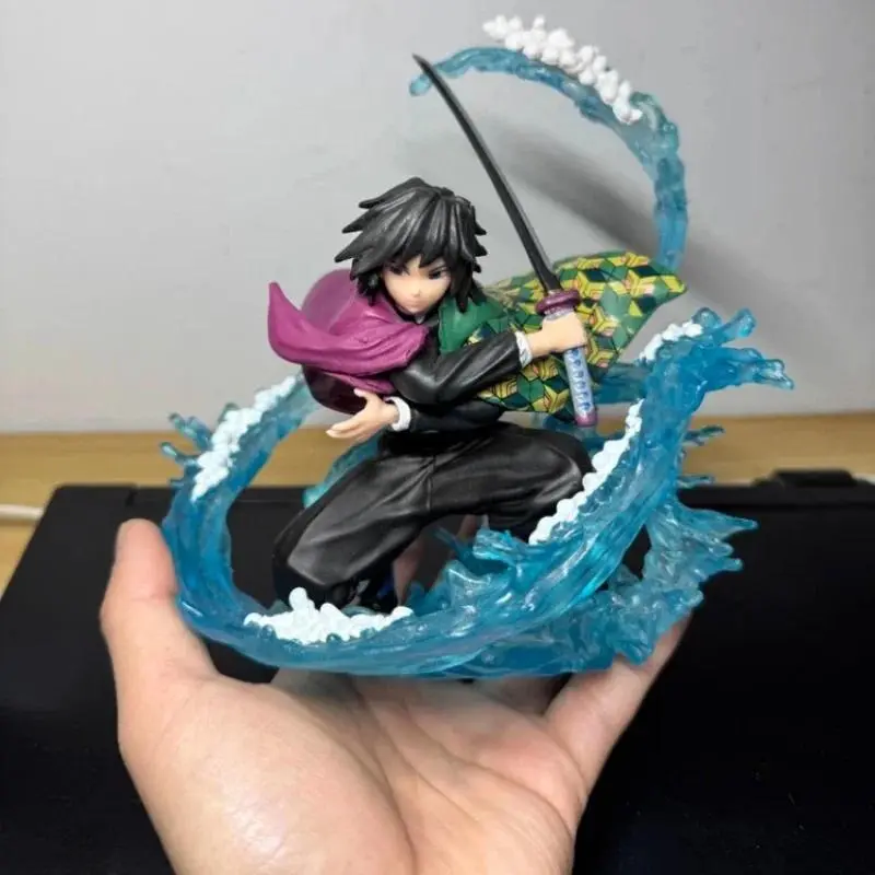 17cm Demonslayer Tomioka Giyuu Pvc Anime Action Figurines Model Desktop Ornament Decor Figurine Statue Collect Birthday Gifts
