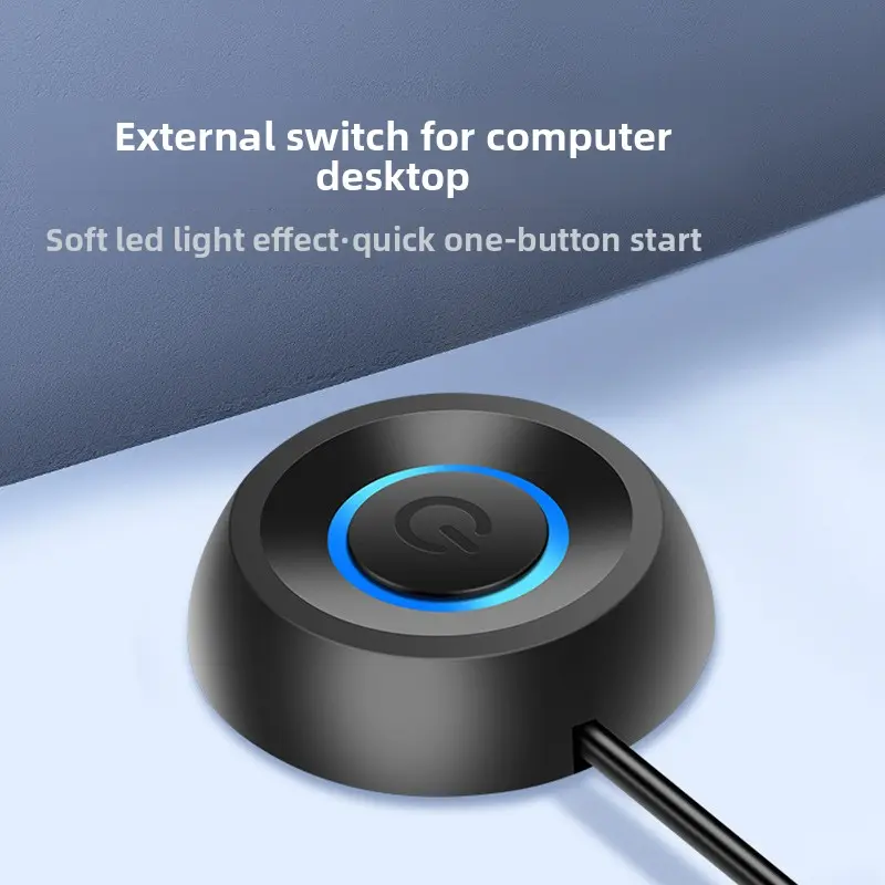 xternal Desktop PC Power Control Switch with Extended Connection Cord, External On Off Control Accessory Compatible with Standard & Gaming Desktop Computers for External Mount Use