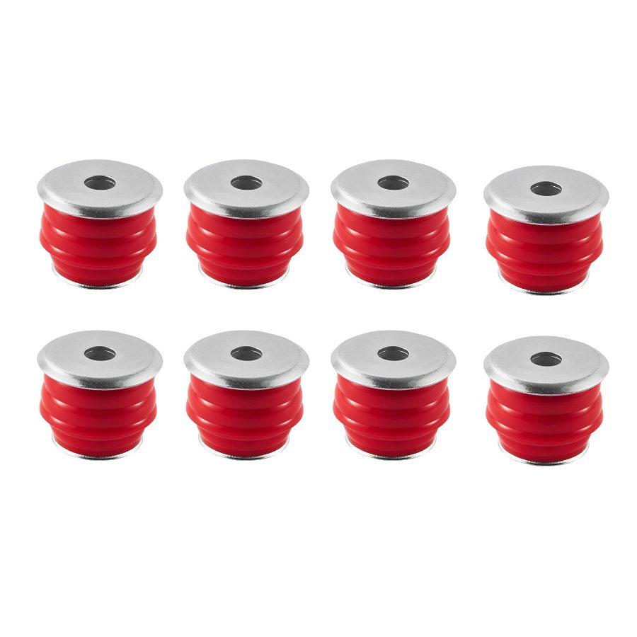 VEVOR Body Mount Bushing Kit, Compatible with 2008-2016 F250 F350 Super Duty, 60 PCS Polyurethane Body Mount Kit, Quick Replacement, Durable Components for Improving Bumpy Driving Performance, Red