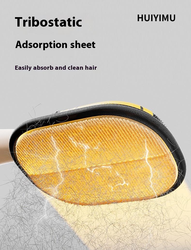 HUIYIMU Cat Hair Cleaner Electrostatic Adsorption Velvet Breathable Mesh Gloves for Efficient Hair Removal and Adsorption