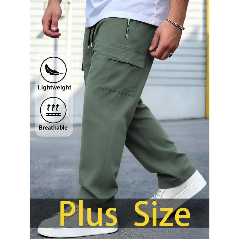 Large Men's Work Pants with Loose Fit, Multi Pocket Design, Street Style Trendy Zipper Details, and Large Storage Space Create A Versatile Look for Modern Men