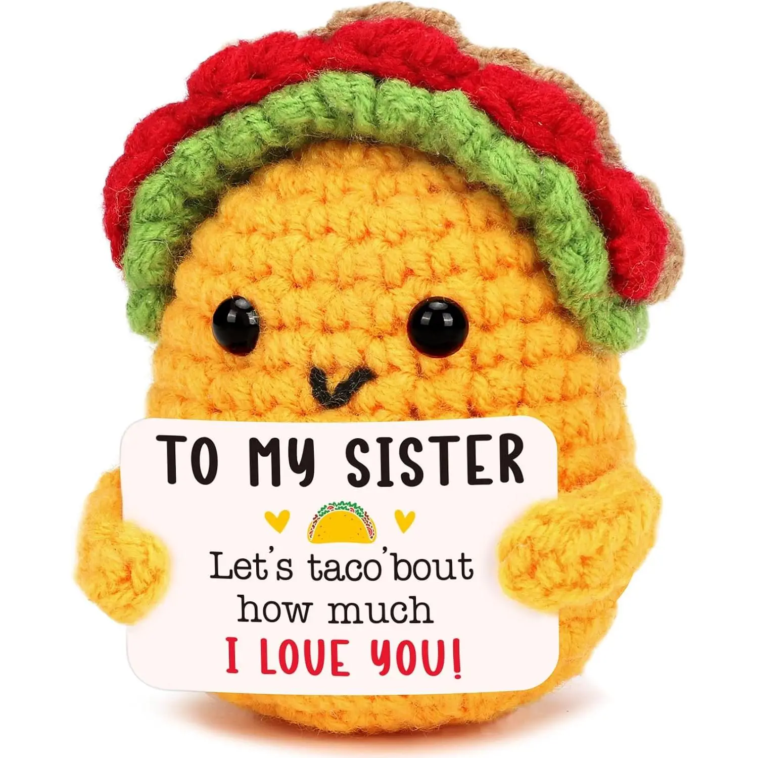 Sister Birthday Gifts from Sisters Valentines Galentines Day Big Sister Gifts for Adult Little  Sister in Law Work Bestie  Thinking of You Christmas Wedding  Day Present Cute Taco