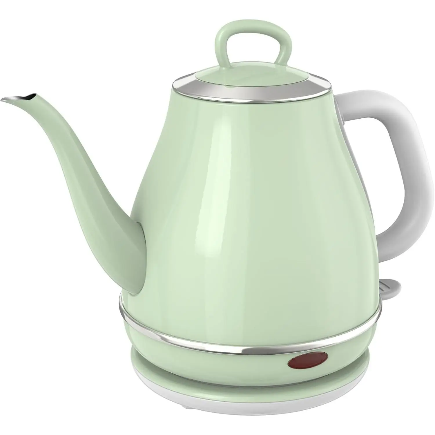 Electric Gooseneck Kettle - 1L 1500W Fast Boil Stainless Steel Water Boiler with Auto Shutoff, Boil-Dry Protection, Oatmeal Function, Button Control, 120V for Pour-Over Coffee, Green