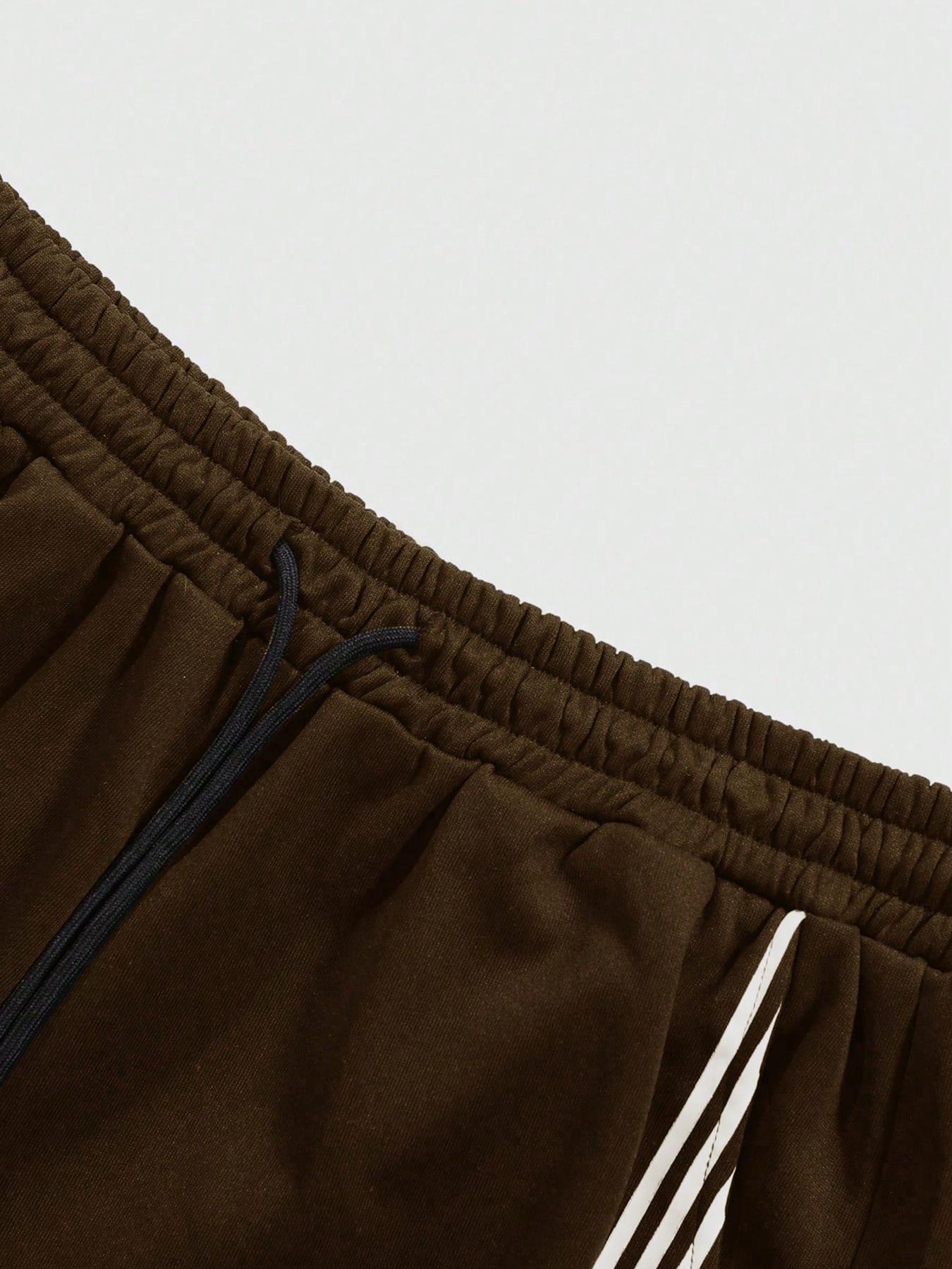 Men's Striped Print Waistband Jogger Pants, Casual Comfy Breathable Sweatpants for Daily Wear, Men's Trousers for All Seasons, Sports Pants