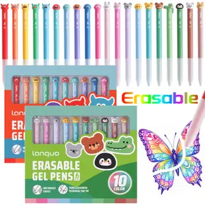 Erasable Gel Pens 0.6mm, Colored Pens That Make Mistakes Disappear, Cute Cartoon Styles,10/20-Color Retractable Fine-Point Erasable Pens for Writing, Drawing, Planners, and School Supplies