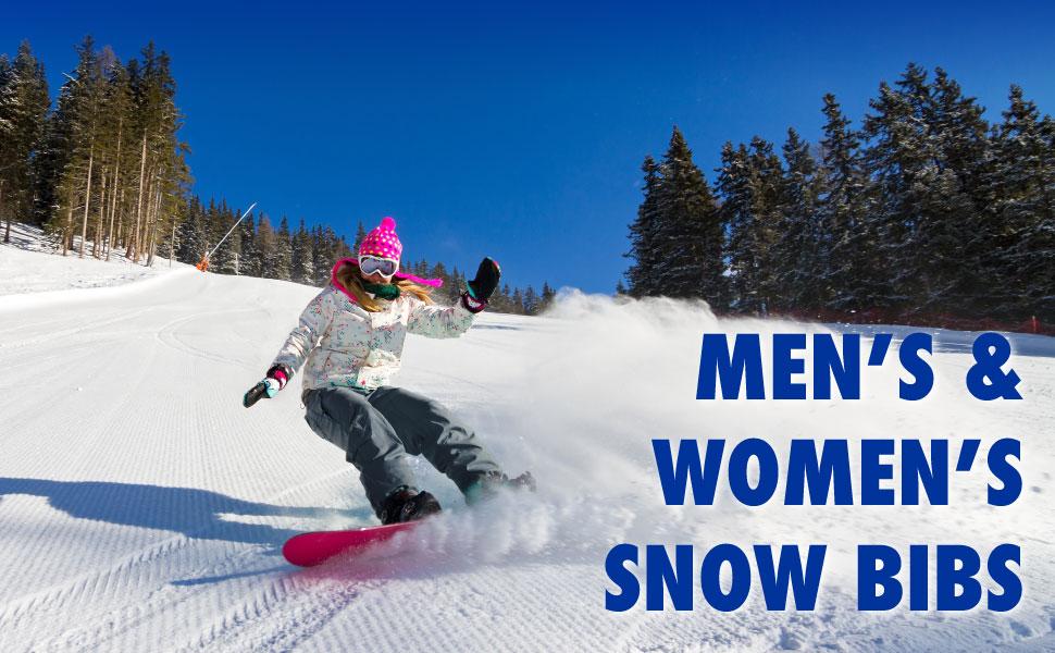 SUNDAY MIRTH Women's Ski Snow Bib - Waterproof Insulated Ski Pants Snowboard Overalls - Snow Pants for Women (Sizes: S-2XL)