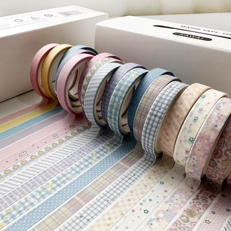 DIY Washi Tape Set, Crafting Kit, 20 Rolls/box Retro Washi Tape, Creative Decorative Tape for Scrapbooking, Scrapbooking Ephemera, Scrapbooking Tool, Journaling, Gift Wrapping