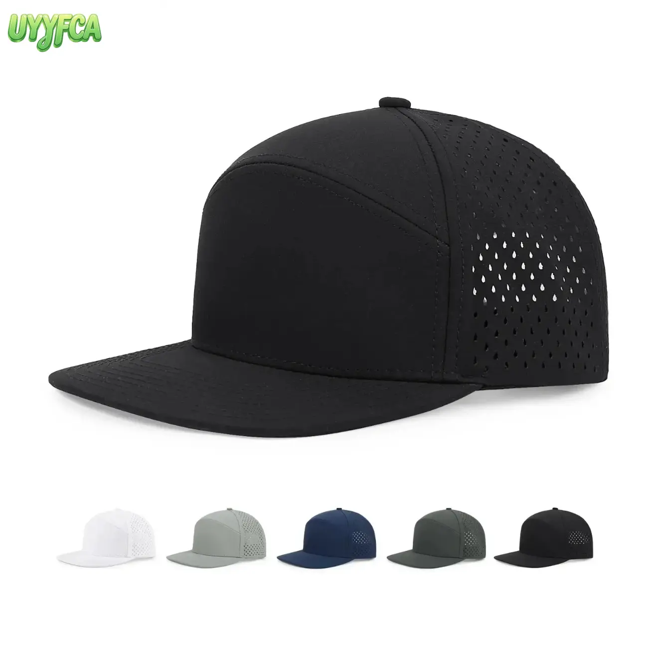 Unisex Casual Mesh Snapback Hat, Structured Solid Color Flat Brim, Adjustable, Quick Dry and Breathable for Outdoors, Baseball Cap, Male, Trucker Cap, Daily, Street, Plain, Black Flat Eaves, Breathable Sports Cap, Hip Hop tiktokshopbacktoschool
