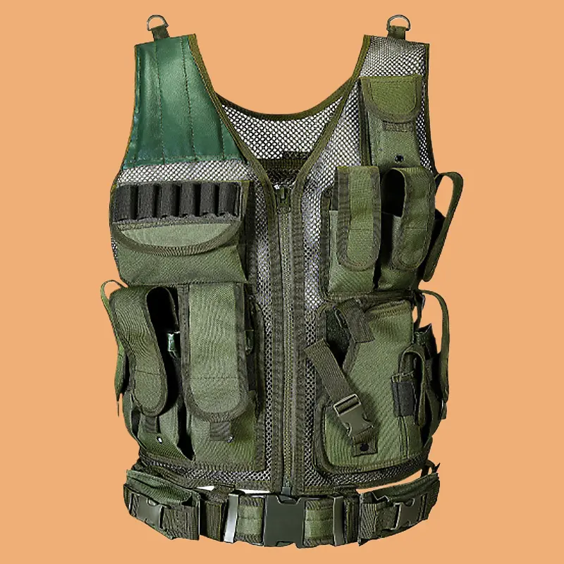 Quick Release Mesh Tactical Vest Multifunctional Outdoor Combat Waistcoat Military Protective Gear For Real CS Game