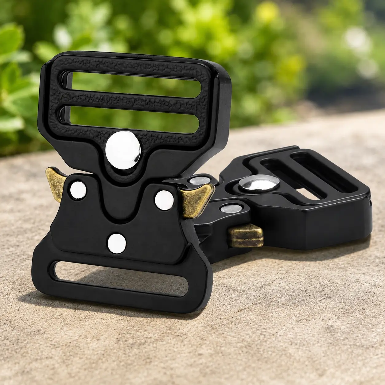 1 Inch Heavy Duty Buckle Hardware 2 Pack Metal Replacement Clips for Hunting Bags Belts and Paracord Crafts