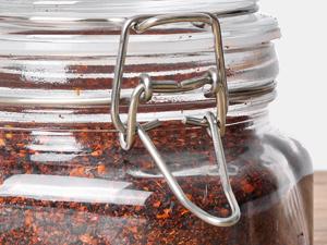 6 Pack 17 oz Glass Jars with Lid, Food Grade Glass Food Storage Containers with Labels Square Glass Food Storage Jars with Airtight lids, Air tight Jars for Pantry Storage & Pickling