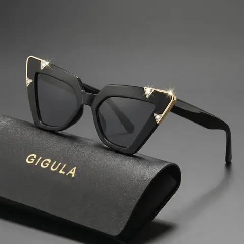 Trendy Asymmetrical Cat Eye Sunglasses for Women, Metal Rhinestone Decor, Gradient Lens, Fashion Street Style, Uv400 Sun Protection, Trending Sunglasses