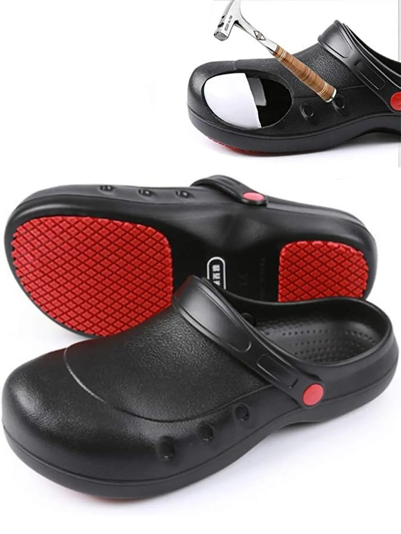 Anti-Slip Work Shoes, Safety Footwear, Toe Protection, Comfortable for All-Day Use, Ideal for Healthcare, Hospitality, Food Service