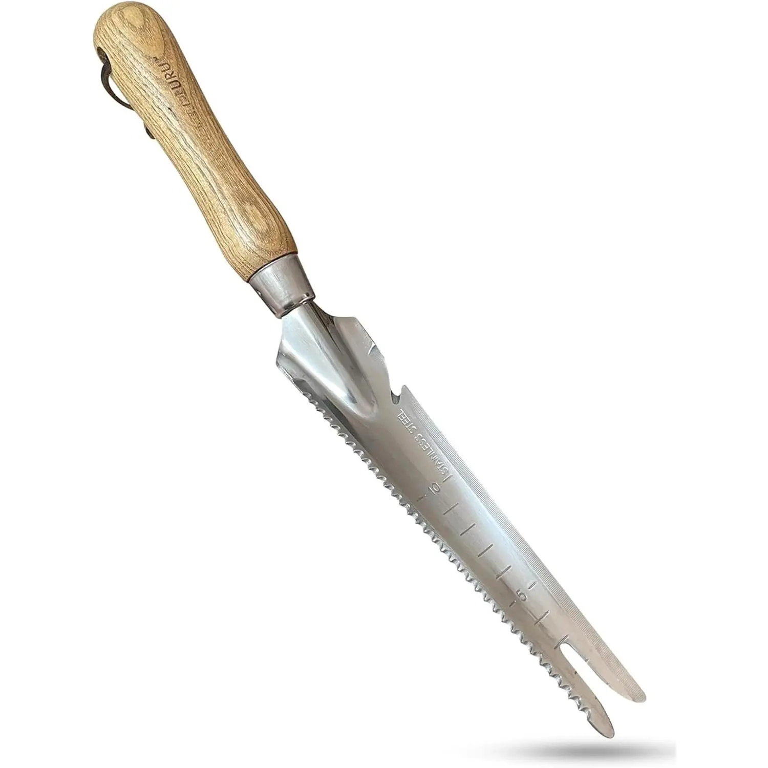 Hand Weeder Trowel with  Handle - Stainless Steel Weeding  Digging  - Rust Resistant -  for Weeding, Transplanting, Digging, Pruning,