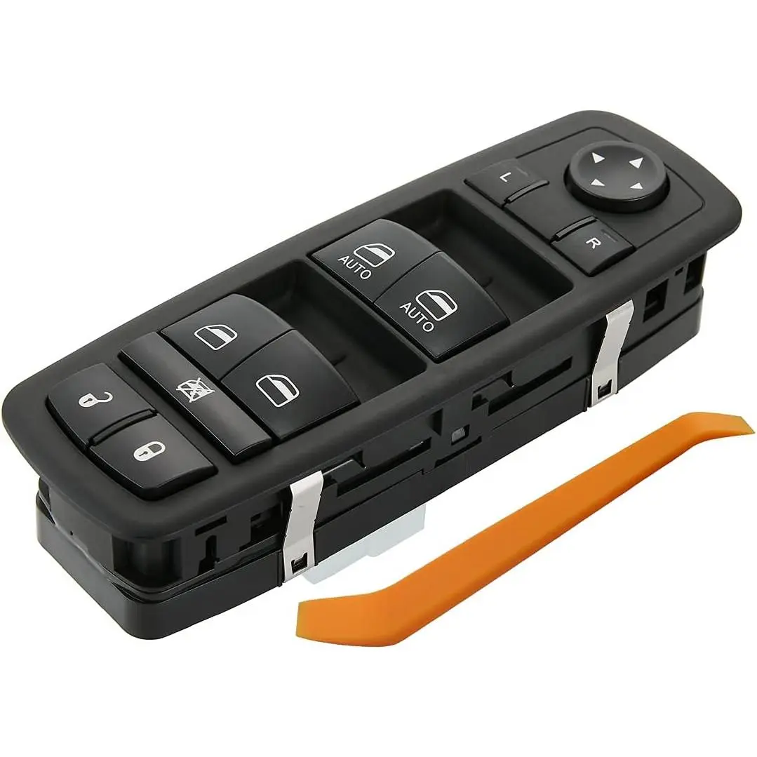 Driver Side Master Power Window Switch Unit - 11 Metal Pins, Green LED Light, Plug and Play, Easy to Install, Compatible with 2011-2014 Jeep Grand Cherokee, Dodge Durango, Front Left Control Switch for 2011-2014 Cars, 11 Pins Metal Pins
