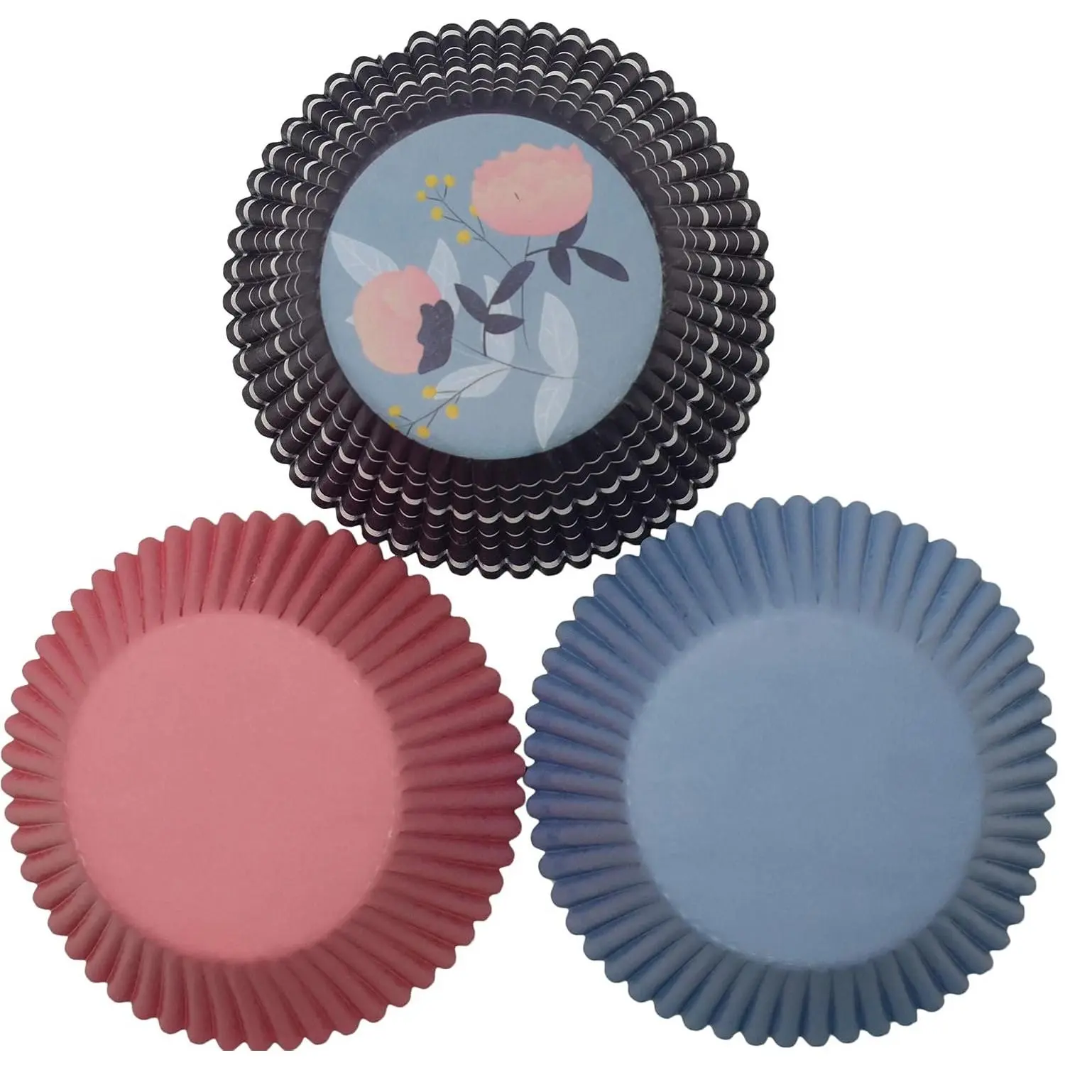 Baking Cups - 75 Count -  & Pastel  and Blue