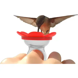 Hummingbird Ring Feeder (Red) - Hand Feed Hummingbirds Right in Your Backyard. Get up Close and Personal with Nature. Proudly  The U.S.A. - The