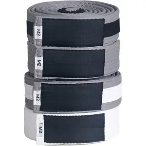 BJJ Belt for  and Adult,Brazilian Jiu Jitsu Belt with Sleeve Bar for Ranking Stripes IBJJF Competition Approved