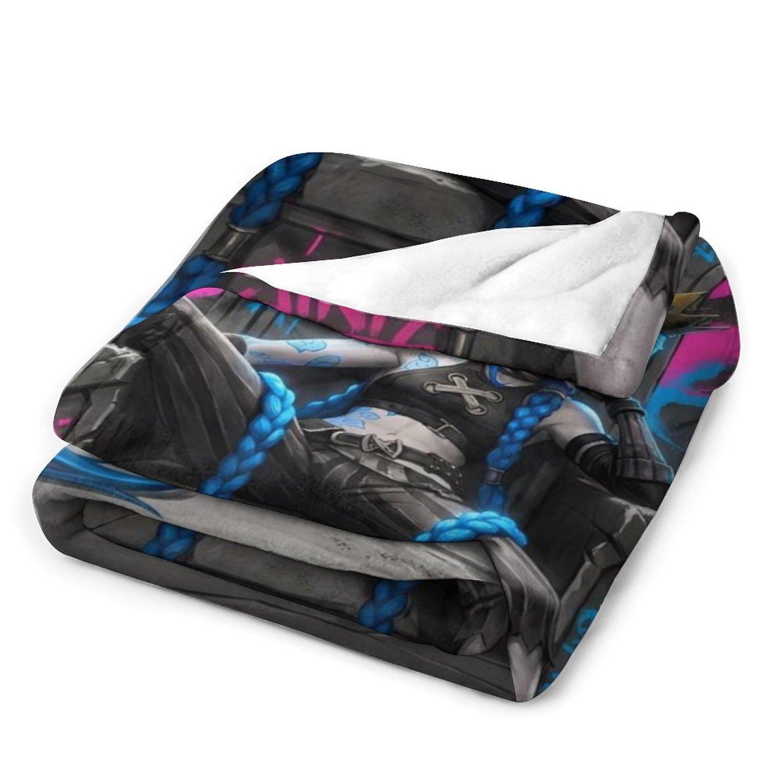 Jinx's Throne Graffiti Blanket | *Arcane* Epic-Themed Flannel Throw Jinx's Throne Graffiti Blanket | *Arcane* Epic-Themed Flannel Throw