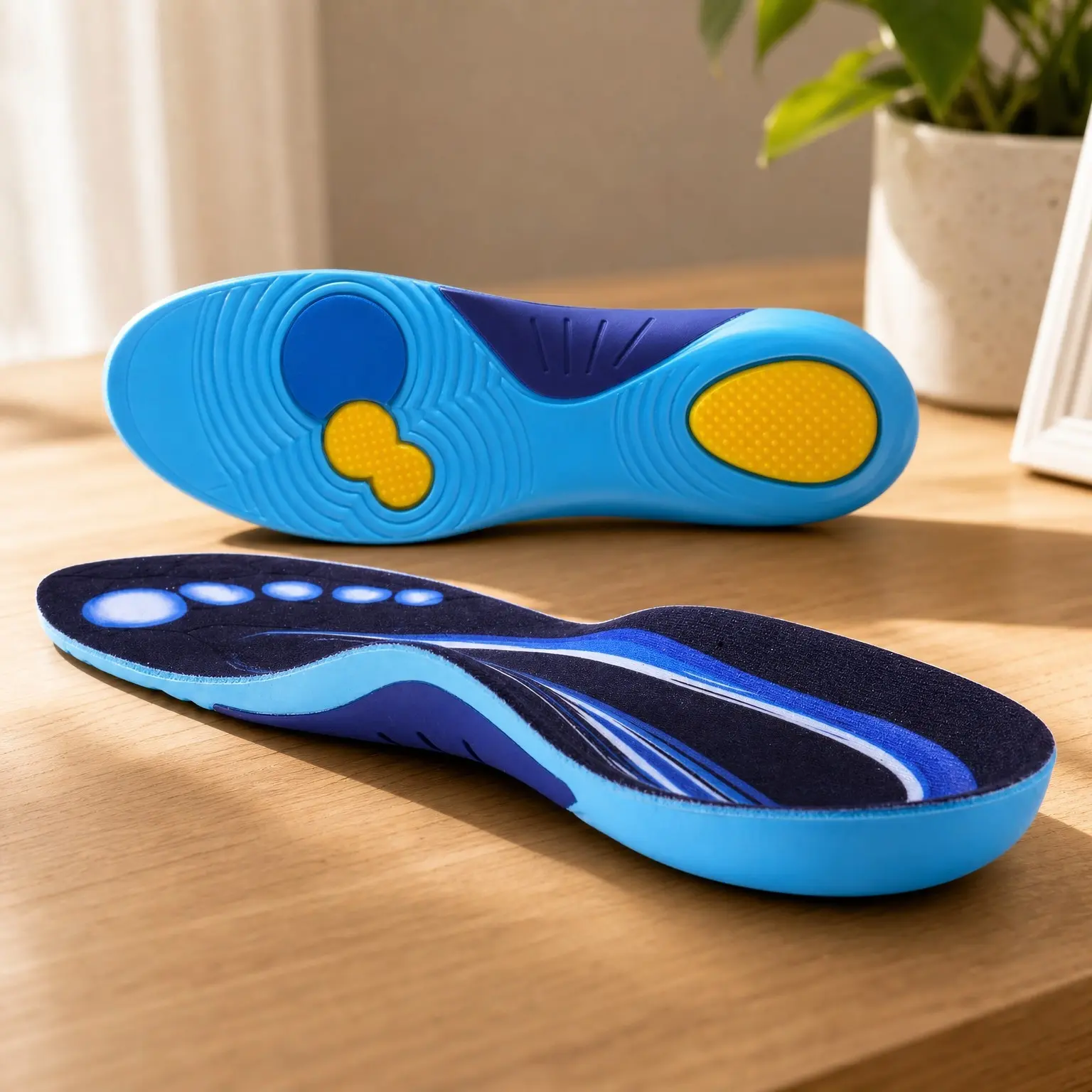 Plantar Fasciitis Relief Insoles: Arch Support Inserts for Men & Women, Size 48, Flat Feet, High Arch, Foot Pain, Shock Absorbing, All-Day Work Boot ComfortGift
