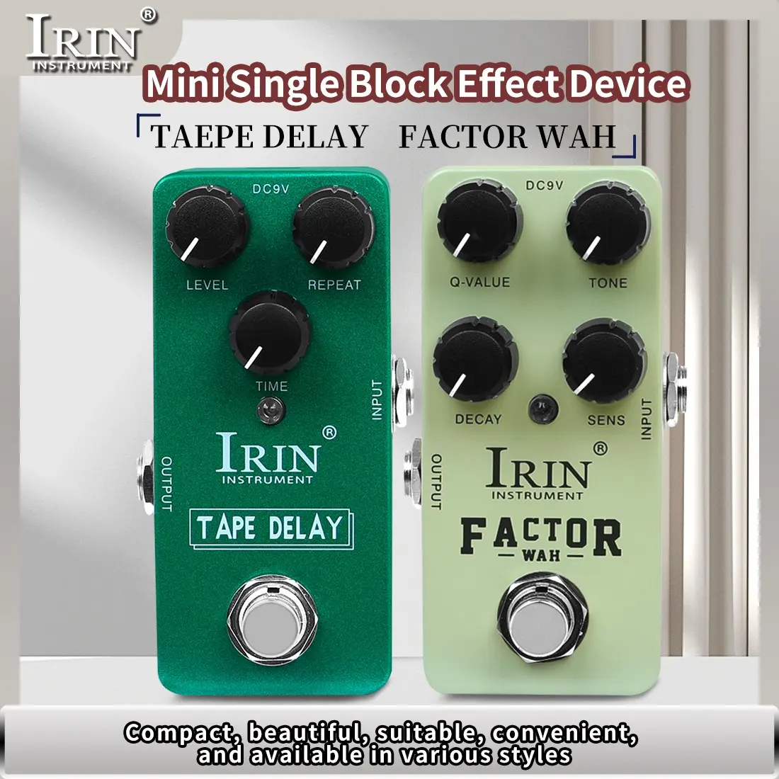 Irin Rs-25 Tape Distortion Effect Pedal, Analog Distortion Simulator, 4 Strings, No Ca Prop 65 Re, No Ca Prop 65 Ca