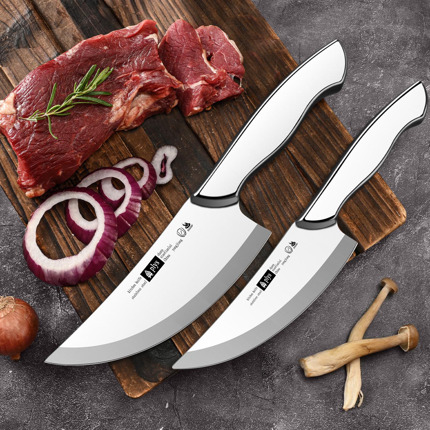 All-Steel Bone Knife with Leather Sheath. Professional Grade Meat Cleaver with Comfortable Grip for Outdoor Barbecue and Home Kitchens - Chef Fixed Blade Knives All-Steel Bone Knife with Leather Sheath. Professional Grade Meat Cleaver with Comfortable Grip for Outdoor Barbecue and Home Kitchens - Chef Fixed Blade Knives