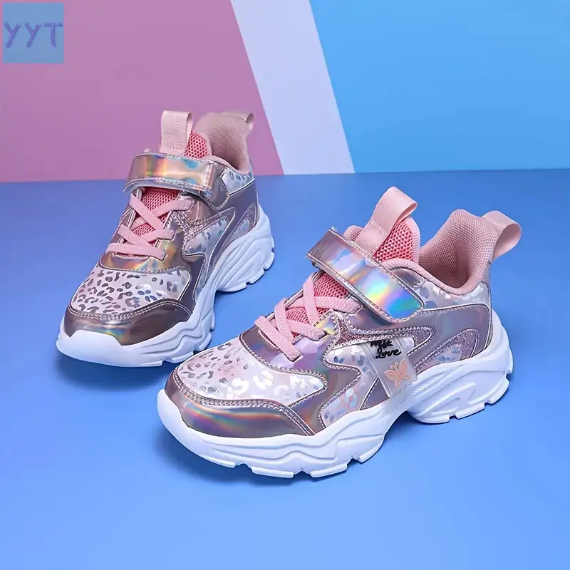 YYT1 Girl’s Casual Trainers, Everyday Wear Girls’ Footwear with Fabric Upper