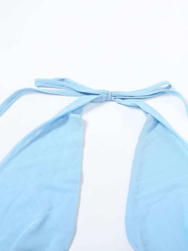 Women's Solid Backless Halter Neck Top & Skirt Set, Fashion Casual Two-piece Set for Party Club Dating Wear, Women's Clothing for Summer, Womenswear