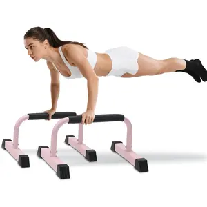 Push Up Bars: Sweat-resistant Parallettes Bar for Handstands L-sit & Dip, No Wobbling Strength Training Pushup Stands for Women Men Workout Core Exercise at Home Floor Gym