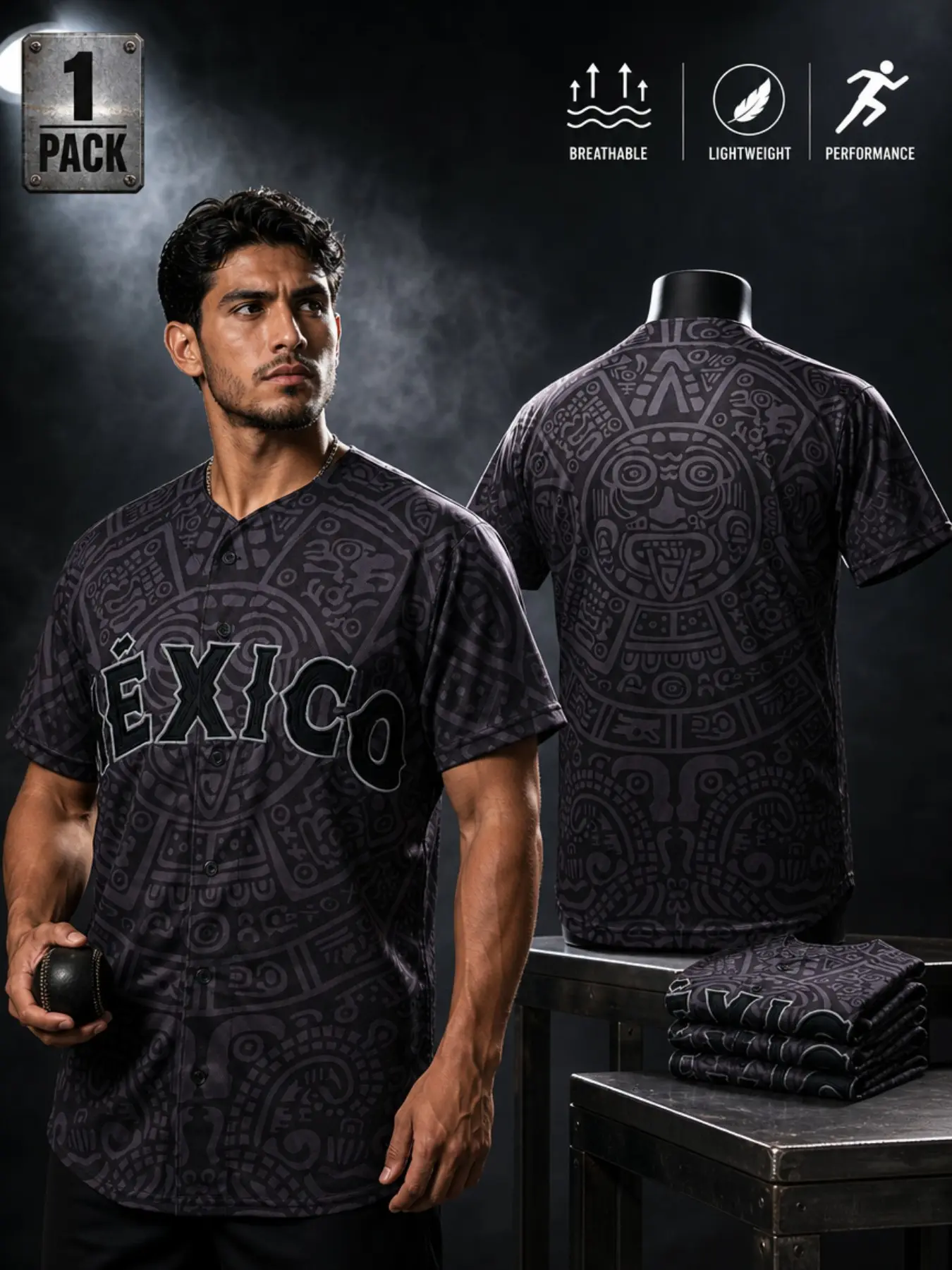 Men's Baseball Jersey, Short Sleeve Mexico Embroidered Shirt Casual Sports Jersey For Sports Jersey Shirts, Sports Top, Sports Wear, Sports Clothing