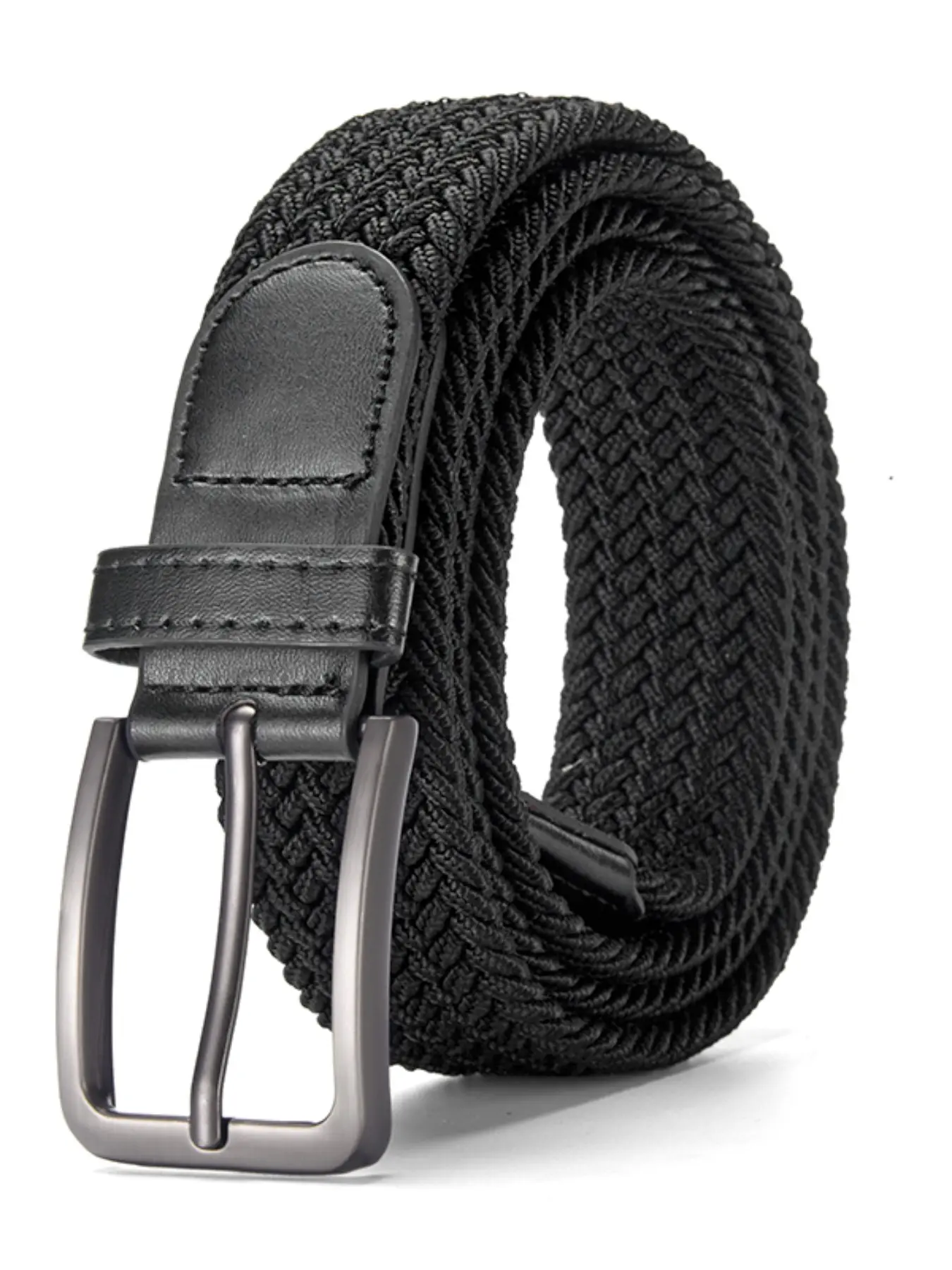 Men's Elastic Waistband, Knitted Stretch Golf Sports Belt, Baseball Belt, Street Style Belt, Adjustable Belt, Multiple Colors Available, Fits Casual Jeans, Breathable Comfort, Textured Belt, Casual Web Belt