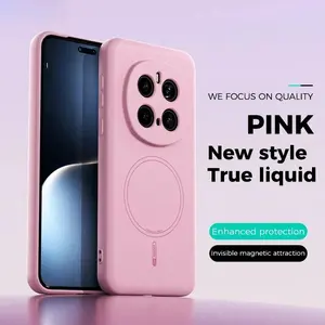 Liquid Silicone Invisible Magnetic Phone Case for Honor Magic 7 Pro 400 Pro Magnetic Wireless Charging Soft Shockproof Cover