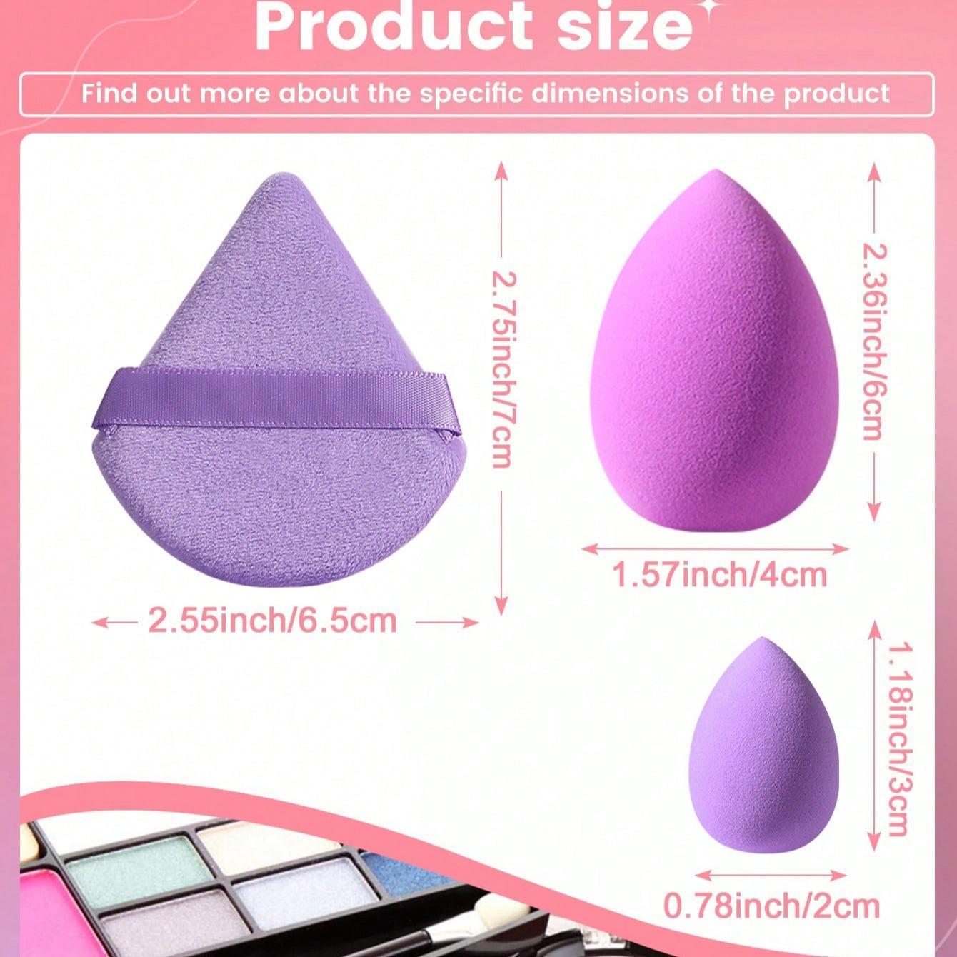 Beauty Blenders & Power Puff Set, Soft Makeup Puffs Contouring Blending & Facial Detailing Tool, Multi-functional Makeup Accessories