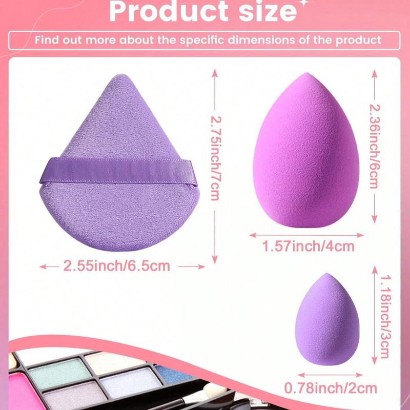 Beauty Blenders & Power Puff Set, Soft Makeup Puffs Contouring Blending & Facial Detailing Tool, Multi-functional Makeup Accessories