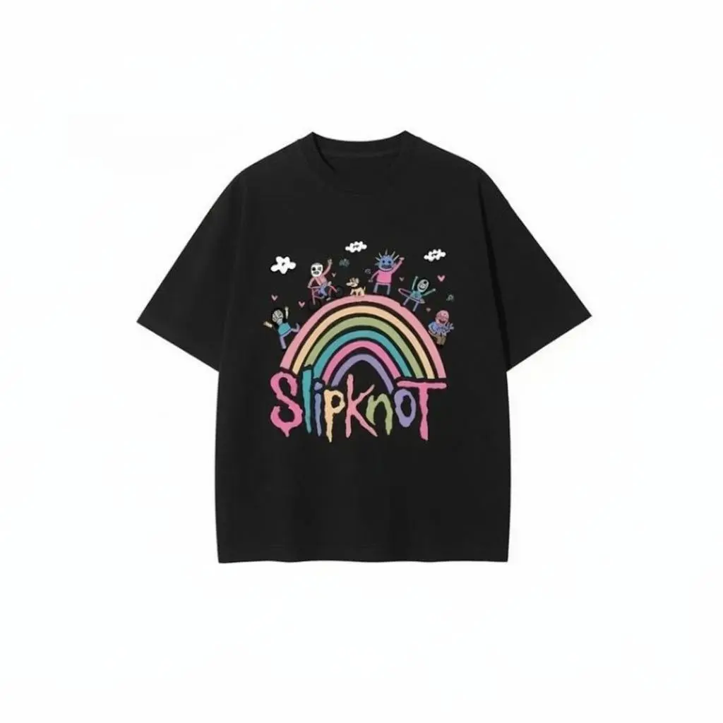 Slipknot Band ,Rock Shirt,Heavy Metal Band Shirt,Vintage T-Shirt,Rock Band Trendy Shirt Menswear Top Streetwear Sweatshirt Polyester Casual Relaxed Fit Tee ,Vintage Graphic Tee