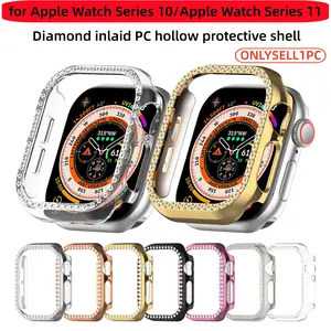 Durable Apple Watch Screen Protector, Single Row Rhinestone Design, Fits Iapwatch Series 11/applewatch 10, 45mm-41mm Front Shell Protection