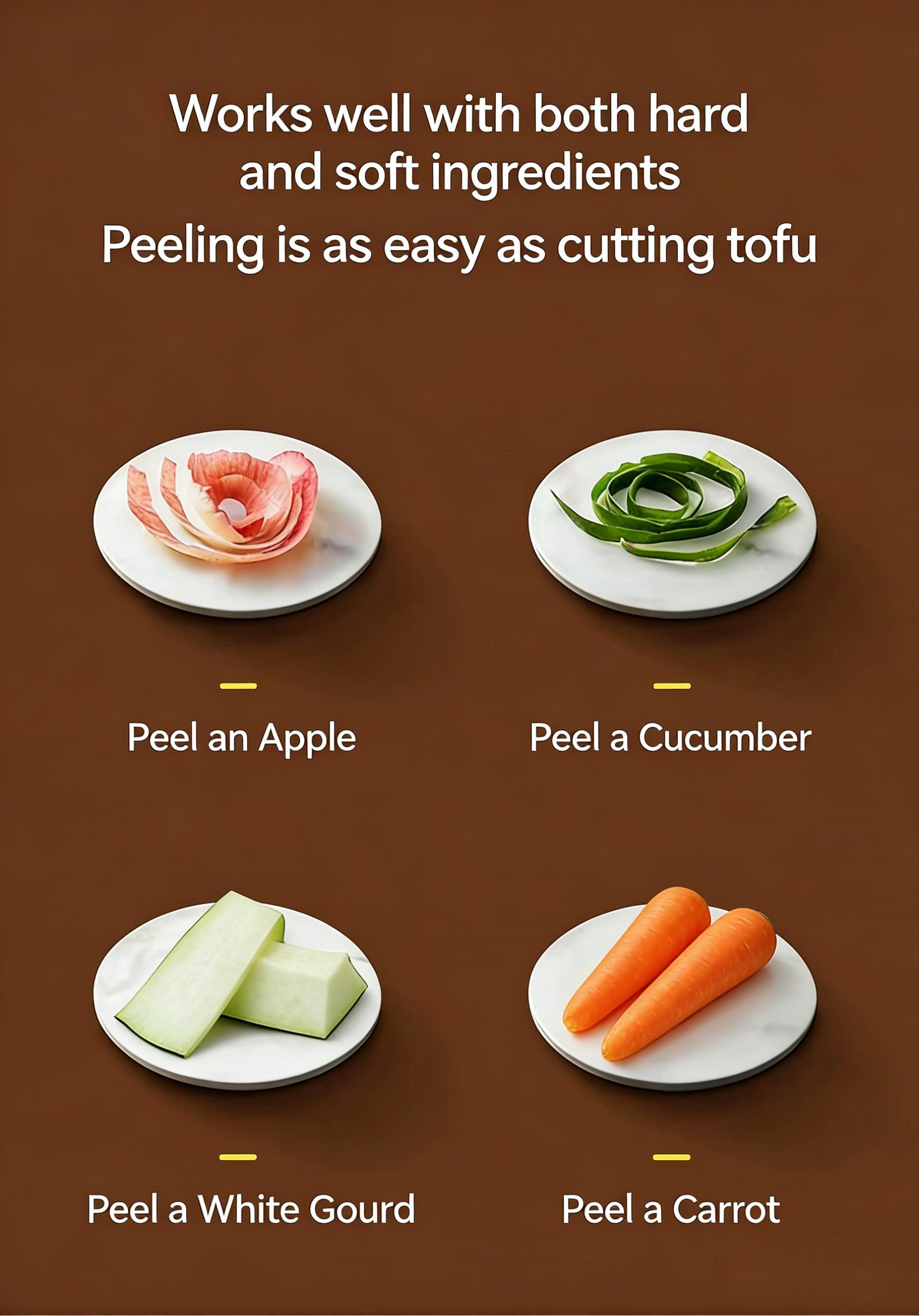 2PCS Multi Function Stainless Steel Peeler with Wooden Handle, Kitchen Fruit Vegetable Potato Peeler