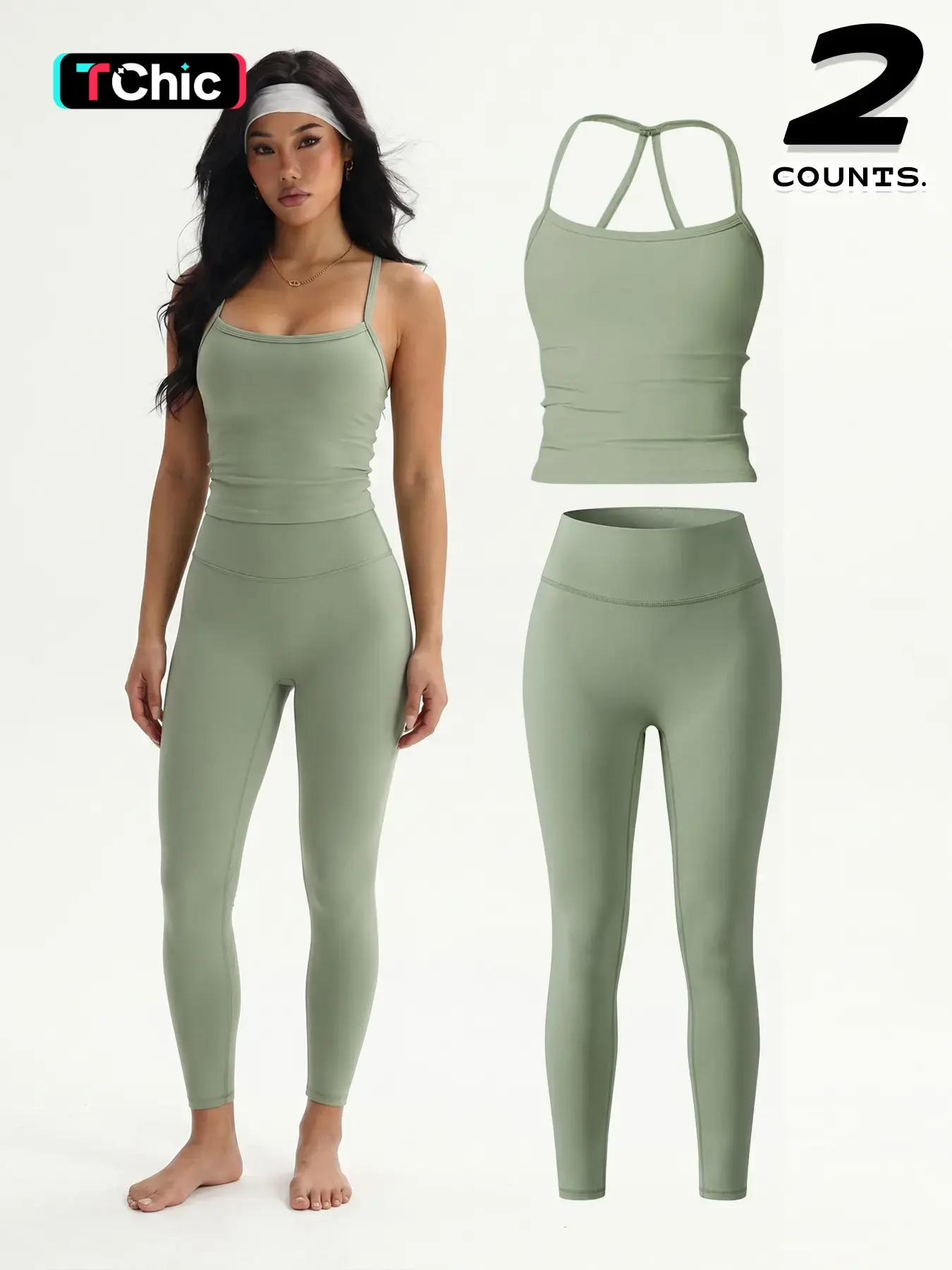 Women's Sports Vest and Solid Color Tight Yoga Pants Set, Soft Comfortable Fitness Activewear, Athletic Clothes Set for Daily Wear, Yoga, Running, and Gym, Fitted Sportswear Set