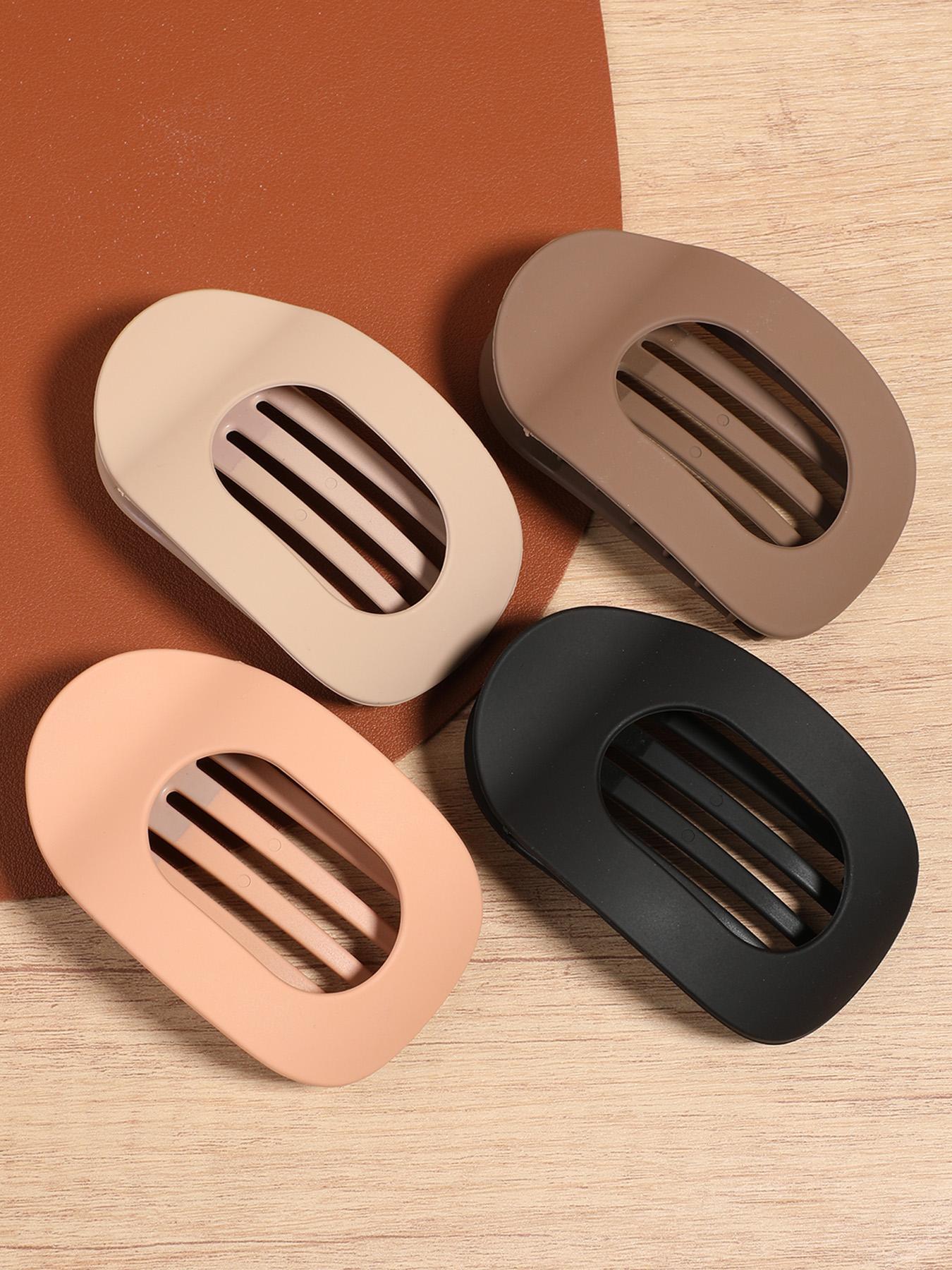 Fashionable Hair Claw Clips, Casual and Versatile Hair Accessories for Women, Minimalist Headwear Suitable for Thick Hair, Flat Claw Clips