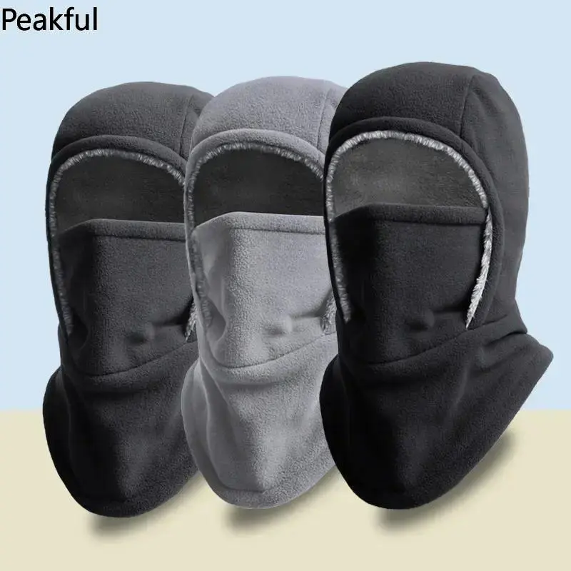 Winter Thermal Balaclava Ski Mask For Men Women Fleece Lined Face Cover Windproof Breathable Tactical Hood For Snowboarding Motorcycle Riding