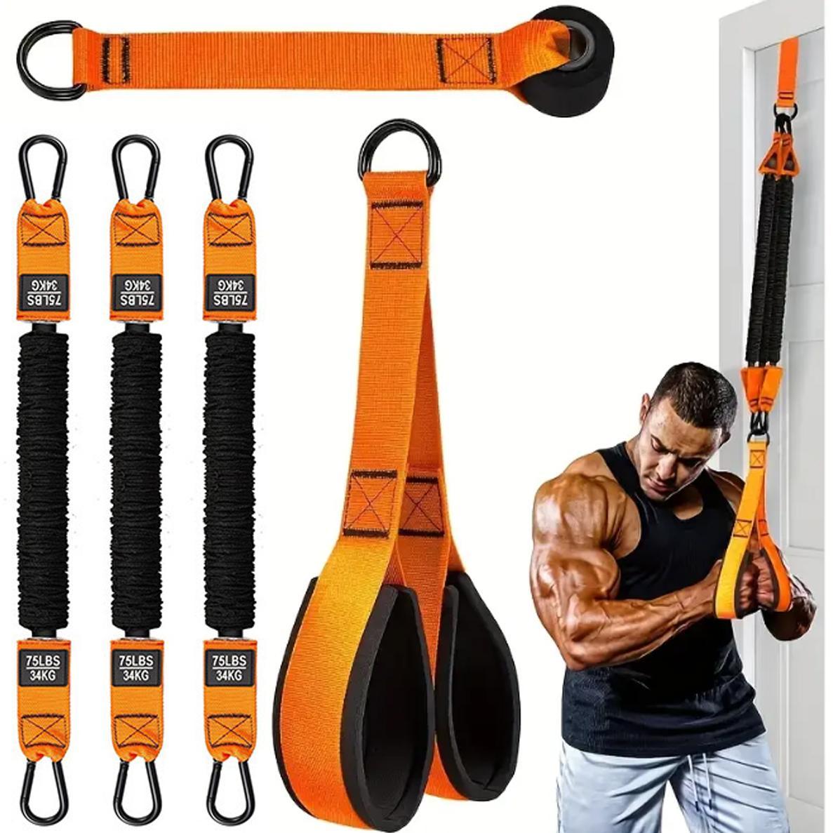 Heavy-Duty Adjustable Resistance Training Equipment, Workout Straps, 225 lbs Resistance Band for Full-Body Strength Training (Arms, Back, Core and Shoulders), Home & Gym Workout Heavy-Duty Adjustable Resistance Training Equipment, Workout Straps, 225 lbs Resistance Band for Full-Body Strength Training (Arms, Back, Core and Shoulders), Home & Gym Workout