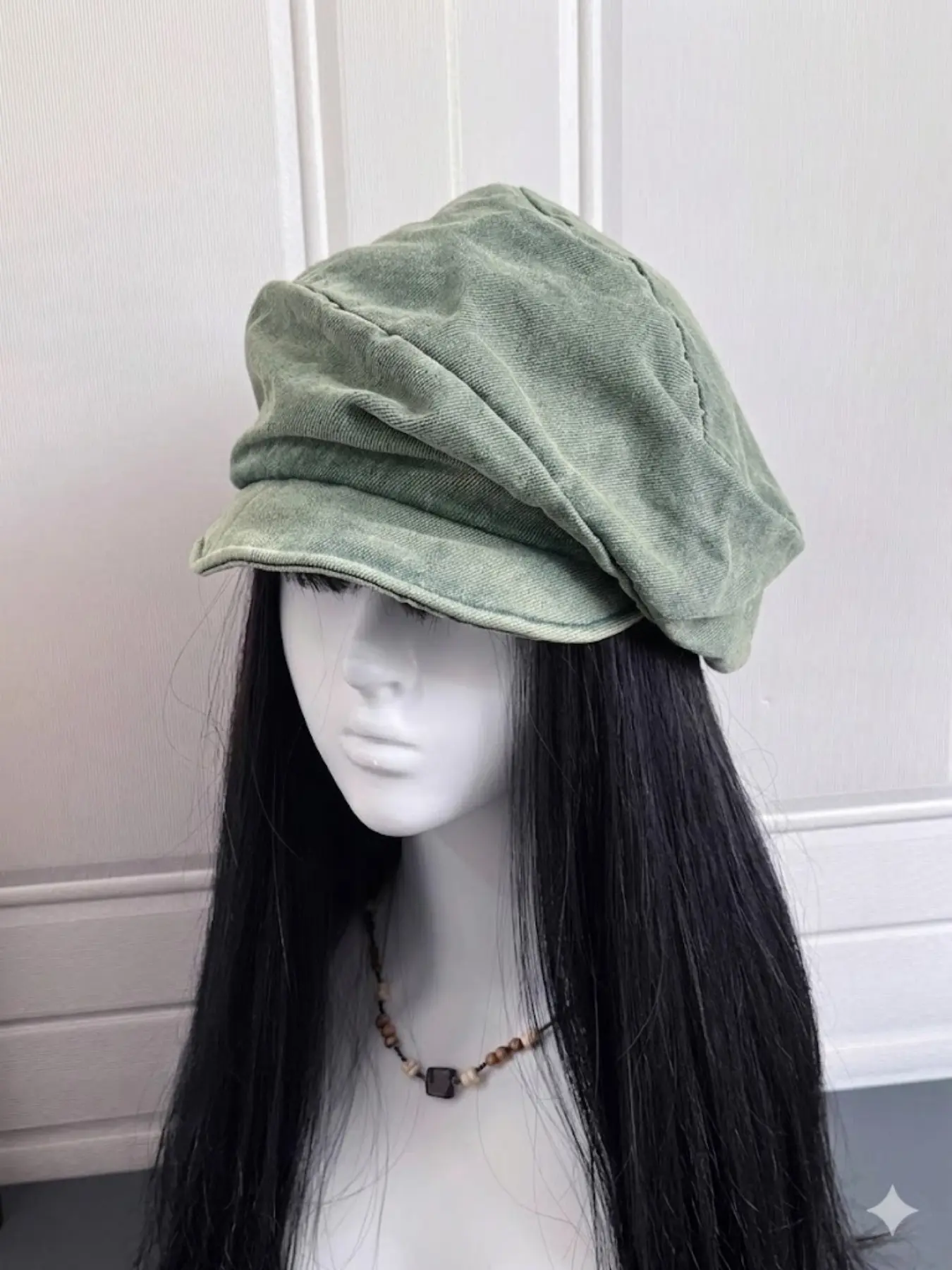 Women's Japanese Style Denim Beret Hat - Vintage Distressed Solid Color Painter Cap for Summer - Casual Artistic Niche Unique Design Slouchy Beanie