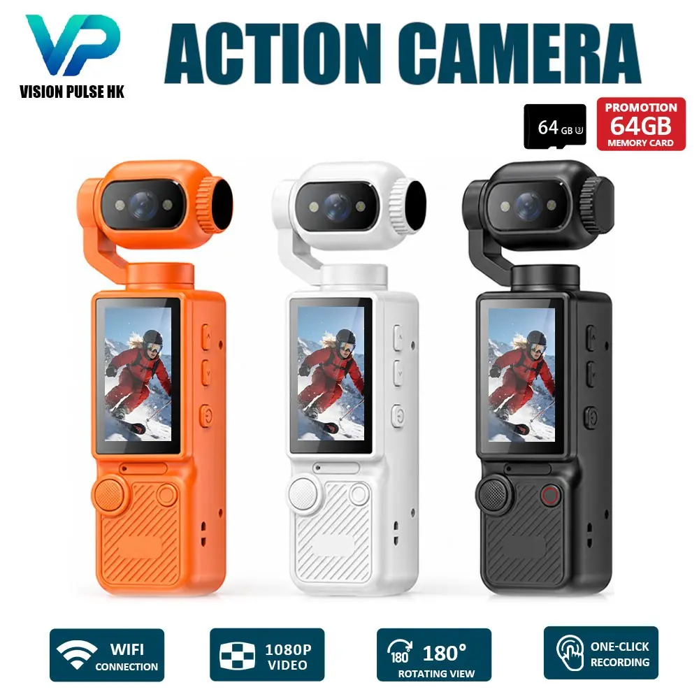 Mini Body Camera with 1.9" IPS Screen, HD Portable Video Camera with 90° Rotatable Lens, Motion Detection, Loop Recording, Fill Light, 1200mAh Rechargeable Battery for Travel & Daily Recording, Portable Video Recorder