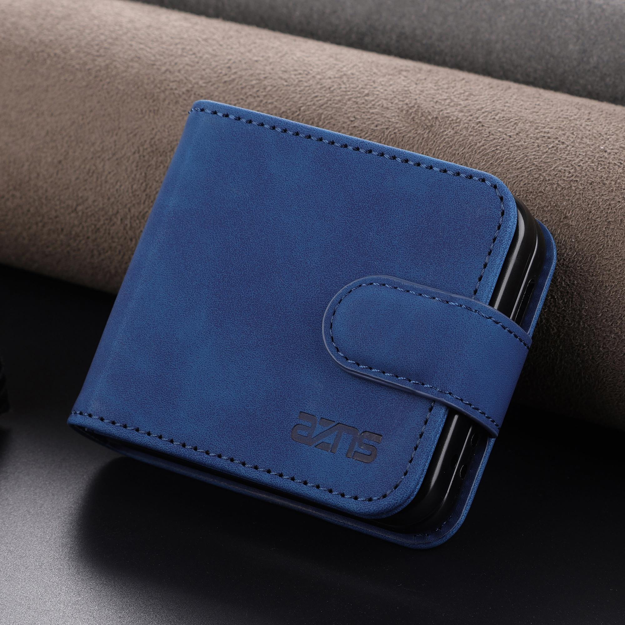 New PU Leather Wallet Case for Samsung Galaxy Z Flip7/flip6/flip5, Shockproof Cover with Card Holder Design, Stylish Phone Accessory