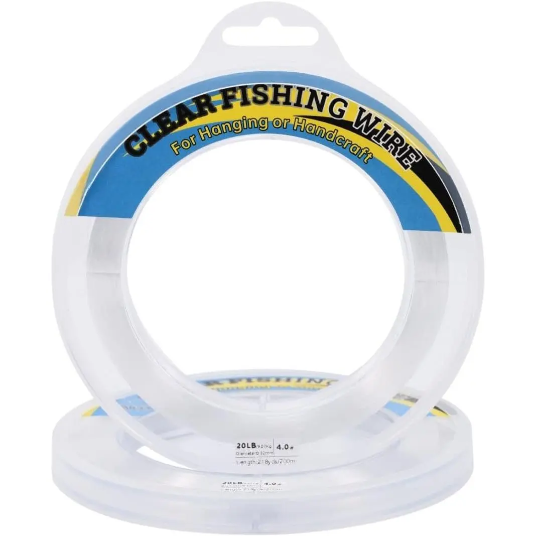 Clear Fishing Wire 200 Yards Invisible  Line  Monofilament Nylon Thread Supports 20 Pounds for Balloon Garland, Crafts, Picture  & Decorations