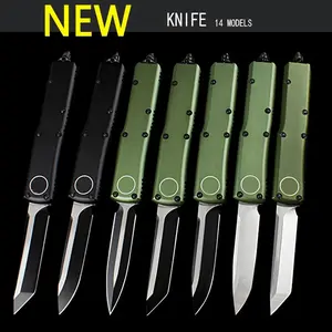 micro made tech knife Aluminum Alloy CNC D2 blade Knives Pocket knifes camping tool