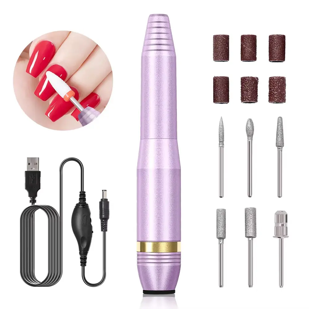 Metal Electric Nail Sander Gel Polish Remover Tools Protable Nail Drill Machine Milling Cutter For Manicure