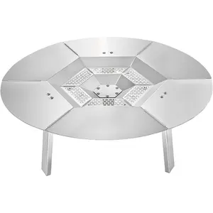 VEVOR Fire Pit Heat Deflector for Solo Stove Yukon, 25 inch Bonfire Round for Wood Burning Fire Pit, 304 Stainless Steel Heat Diffuser, Detachable Burner Cover Camping