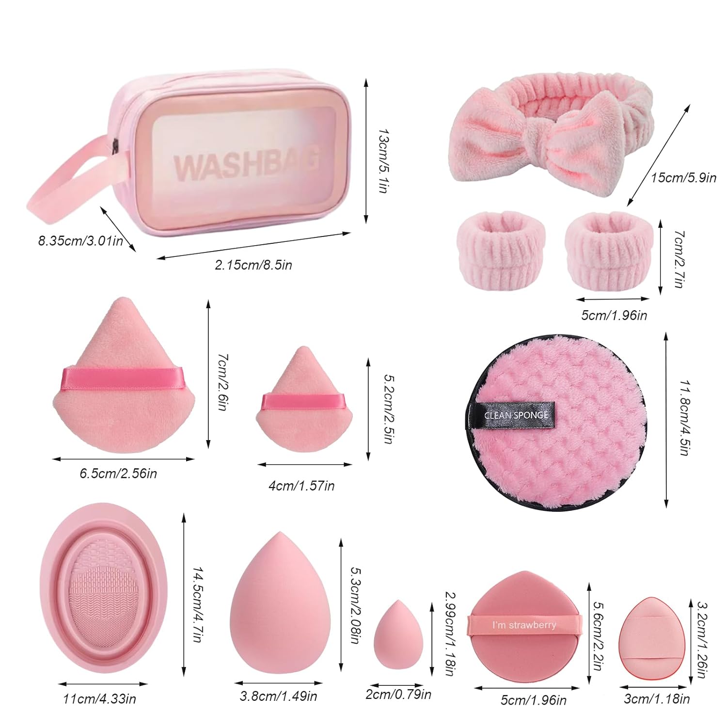 Professional Makeup Brush Set with Puff Combo, Coffee Color Beauty Tools, Eyeshadow Foundation Concealer Brushes, Portable Storage Bag Included
